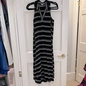 Anthropologie. Black and White Striped Sleeveless Dress. XS